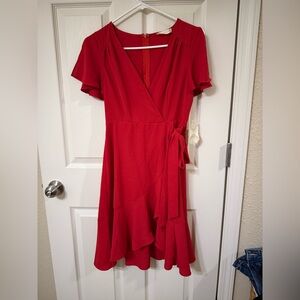 Altar'd State Vibrant Red Dress